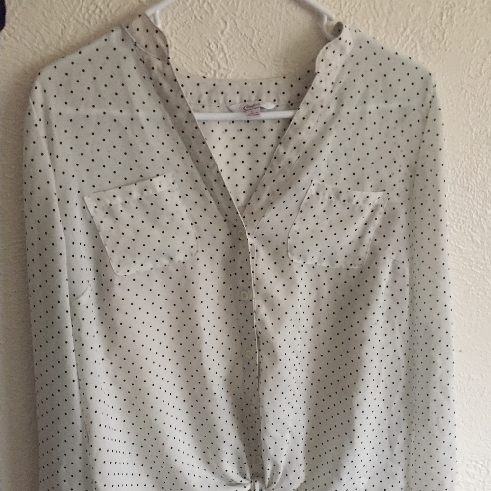 Candies Tie Front Blouse